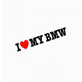 Sticker i love my bmw 15x2.9 cm, creative rey®