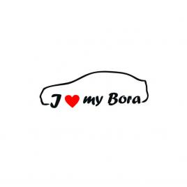 Sticker i love my bora 15x5.5 cm, creative rey®