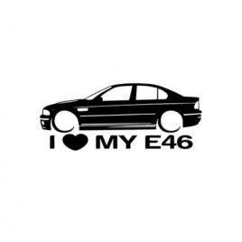 Sticker i love my e46 15 cm, creative rey®
