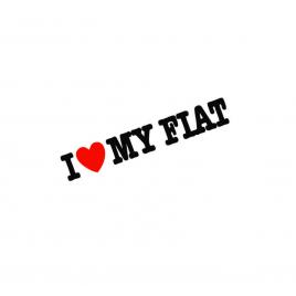 Sticker i love my fiat 20x2 cm, creative rey®