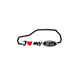 Sticker i love my ford 18x8 cm, creative rey®