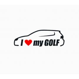Sticker i love my golf 15x5 cm, creative rey®