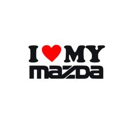 Sticker i love my mazda 15x6.6 cm, creative rey®