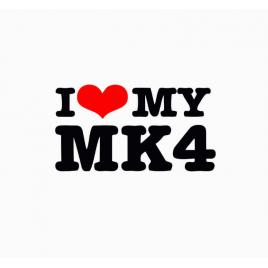 Sticker i love my mk4 13x6.7 cm, creative rey®