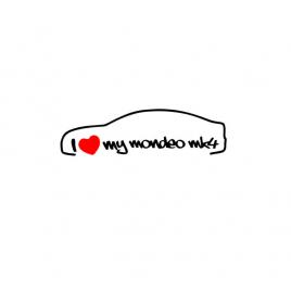 Sticker i love my mondeo mk4 20x5.6 cm, creative rey®