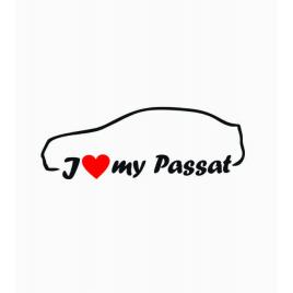 Sticker i love my passat 15x5.4 cm, creative rey®