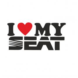 Sticker i love my seat 15x7 cm, creative rey®