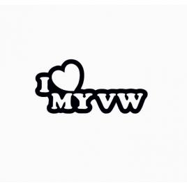 Sticker i love my vw 15x7.2 cm, creative rey®