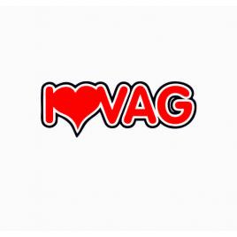 Sticker i love vag 15x5.4 cm, creative rey®