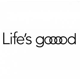 Sticker life is good audi 15 cm, creative rey®