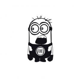Sticker minion fiat 15x8.3 cm, creative rey®