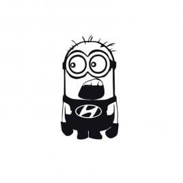 Sticker minion hyundai 15x7 cm, creative rey®
