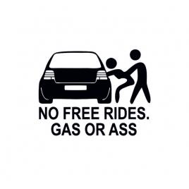 Sticker no free rides golf 15x11.5 cm, creative rey®