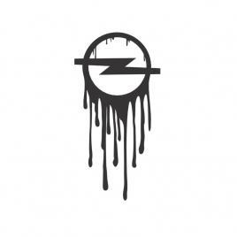 Sticker opel logo splash 15x7.6 cm, creative rey®