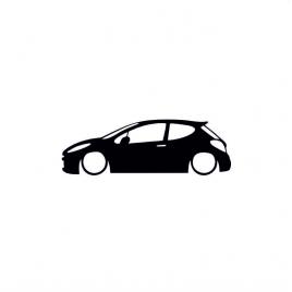 Sticker peugeot 207 silueta 18x5.8 cm, creative rey®