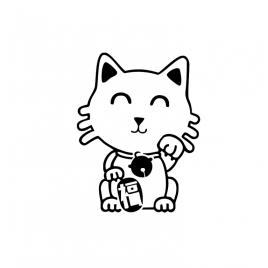 Sticker pisica 15cm, creative rey®