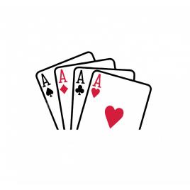 Sticker poker cards 15cm, creative rey®