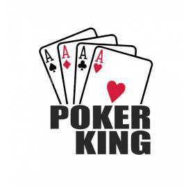 Sticker poker king 15 cm, creative rey®
