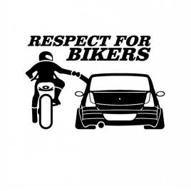 Sticker respect for bikers 15 cm, creative rey®