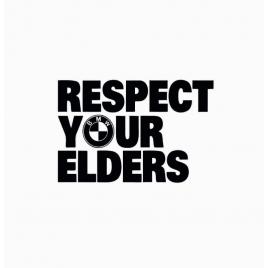 Sticker respect your elder bmw 12x8 cm, creative rey®