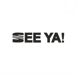 Sticker see ya 18x3.5 cm, creative rey®