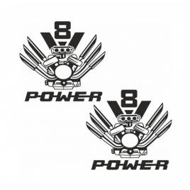 Sticker set scania v8 power 30 cm, creative rey®