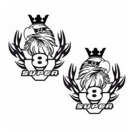 Sticker set scania v8 super 30cm, creative rey®