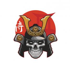 Sticker skull chinese 15 cm, creative rey®
