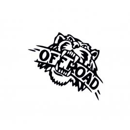 Sticker tiger off road 20x18 cm, creative rey®