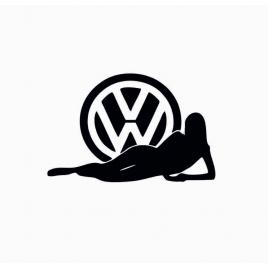 Sticker women logo volkswagen 15x9.7 cm, creative rey®