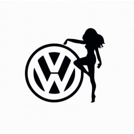 Sticker women logo vw 14x13.2 cm, creative rey®