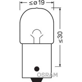 Bec camion 24v r5w original set 10 buc osram