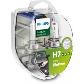 Set 2 becuri far h7 55w 12v long life ecovision philips