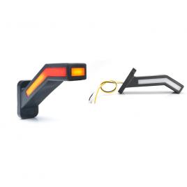 Lampa gabarit led cu brat 1259p w168.6dd, 12v-24v, pozitie alb / rosu /