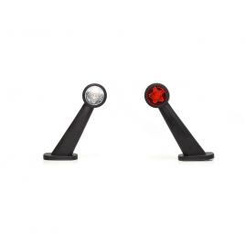 Lampa gabarit led cu brat 875p w21.3star, 12v-24v, pozitie alb / rosu dreapta