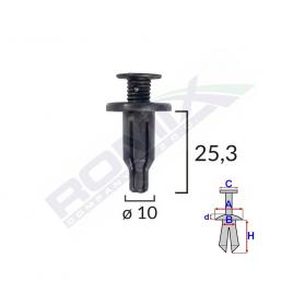 Clips fixare pentru honda/hyundai/lexus/toyota/kia - fixare masca fata - negru