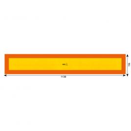 Placa reflectorizanta galben/rosu fluorescent 1130x196 mm hico