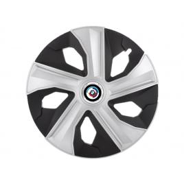 Set 4 capace roti luna gri-negru r16, pentru bmw nou