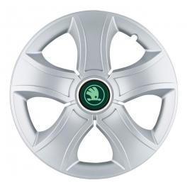 Set 4 capace roti bis gri r16, pentru skoda verde