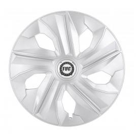 Set 4 capace roti, potrivite jantelor de r16, pentru fiat, model luna cromat