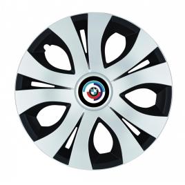 Set 4 capace roti top gri-negru r16, compatibil cu bmw nou
