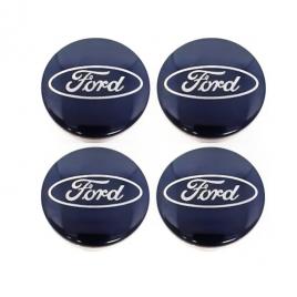 Set 4 capace roti 54mm bleumarin compatibil janta aliaj ford
