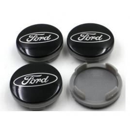 Set 4 capacele roti 54mm negre, ford focus/mondeo/kuga, pentru jante aliaj