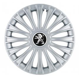 Set 4 capace roti, potrivite jantelor de r14, pentru peugeot, model dino cromat