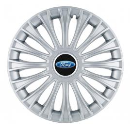 Set 4 capace roti, potrivite jantelor de r14, pentru ford, model dino cromat
