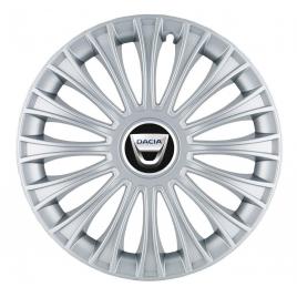 Set 4 capace roti, potrivite jantelor de r14, pentru dacia, model dino cromat