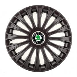 Set 4 capace roti, potrivite jantelor de r14, pentru skoda, model dino negru