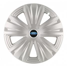 Set 4 capace roti, potrivite jantelor de r14, pentru ford, model glory gri