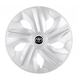 Set 4 capace roti, potrivite jantelor de r14, pentru toyota, model luna cromat