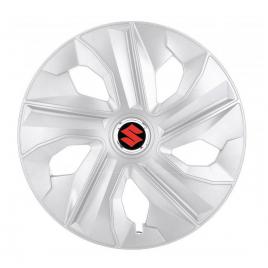 Set 4 capace roti, potrivite jantelor de r14, pentru suzuki, model luna cromat